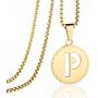 Gold Letter Necklace Steel Chain A-Z Birthday Gift For Men/Women/Boy/Girl Pendant Necklaces