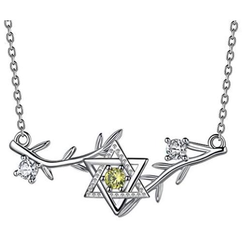 Besilver Ankh Cross Eye of Horus Necklace for Women 925 Sterling Silver Celtic Moon Brand Star of David Pendant Necklace Faith Amulet Jewelry
