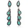 D.Rosse Unique Indian Ethnic Long Retro Turquoise Link Teardrop Dangle Drop Earrings Boho Gypsy Geometric Waterdrop Vintage Silver Stud Earrings for Women Girls Statement Jewelry D.Rosse Unique Indian Ethnic Long Retro Turquoise Link Teardrop Dangle Drop Earrings Boho Gypsy Geometric Waterdrop Vintage Silver Stud Earrings for Women Girls Statement Jewelry