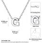 ChicSilver 925 Sterling Silver Letter A-Z Pendant Necklace, Dainty Small Initial Necklace for Women, Silver/Gold (with Gift Box)