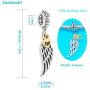 Sambaah Angel Wing Charm 925 Sterling Silver Wing Pendant Feather Charm Lucky Bracelets Charm