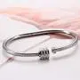 Jude Jewelers Stainless Steel Oval Shape Cubic Zircon Bangle Bracelet Jude Jewelers Stainless Steel Oval Shape Cubic Zircon Bangle Bracelet