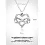 Jes & Jani Infinity Heart Necklace for Women, Love Heart Pendant with Cubic Zirconia and Infinity Necklace, 925 Sterling Silver Heart Necklace for Girlfriend