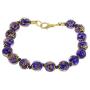 GlassOfVenice Murano Glass Sommerso Bracelet - Navy Blue