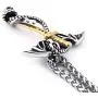 Warvik Dragon Sword Gothic Necklace Dragons Claw Pendant Steampunk, Stainless Steel Jewelry Mens Womens Wheat Chain 20/28inch Warvik Dragon Sword Gothic Necklace Dragons Claw Pendant Steampunk, Stainless Steel Jewelry Mens Womens Wheat Chain 20/28inch