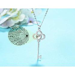 BEAUTY CHARM I Love You Necklace100 Languages Sterling Silver Key Pendant Necklace for Women Teen Girls