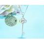 BEAUTY CHARM I Love You Necklace100 Languages Sterling Silver Key Pendant Necklace for Women Teen Girls