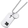 VI.SPORT Basketball Sport Player Number 30 Necklace Dog Tag Pendant Inspiring Jewelry You are Brave