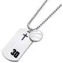 VI.SPORT Basketball Sport Player Number 30 Necklace Dog Tag Pendant Inspiring Jewelry You are Brave