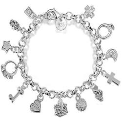 Dofihy 925 Silver Bracelets for Women Bracelet Ladies Bracelet Fashion Jewelry Silver Bracelet