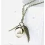 ANKRKERYYtitle Fairy Jewelry Harry Potter Golden Snitch Quicksilver Golden Pearl Necklace ANKRKERYYtitle Fairy Jewelry Harry Potter Golden Snitch Quicksilver Golden Pearl Necklace