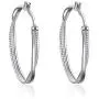 LUHE Silver Hoop Earrings Sterling Silver Circle Endless Big Earrings Hoops Jewelry,Fashion Double Layered Round Circle Clip On Earrings Hoops for Women LUHE Silver Hoop Earrings Sterling Silver Circle Endless Big Earrings Hoops Jewelry,Fashion Double Layered Round Circle Clip On Earrings Hoops for Women
