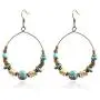 Wood Beaded Hoop Dangle Earrings Hook Bohemian Colorful Turquoise Shell Wooden Balls Hollow Circle Earrings Drop for Women Girls Mother (01) Wood Beaded Hoop Dangle Earrings Hook Bohemian Colorful Turquoise Shell Wooden Balls Hollow Circle Earrings Drop for Women Girls Mother (01)