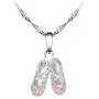 GemsChest 925 Sterling Silver Childrens Ballerina Necklace Jewelry Cubic Zirconia Ballet Slippers Shoes Necklace for Teen & Dancer 18'' GemsChest 925 Sterling Silver Childrens Ballerina Necklace Jewelry Cubic Zirconia Ballet Slippers Shoes Necklace for Teen & Dancer 18''