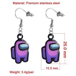 COMTRUDE Among Us Earring, Premium Stainless Steel Strategy Casual Game Earring for Girls