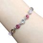 gemstoneworld Tennis Bracelet for Women, Round Cut Crystal Rhinestone Adjustable Chain Jewelry for Birthday Party Wedding Engagement Xmas Gift