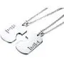 XUANPAI Stainless Steel Matching Puzzle Dog Tag Necklace&His and Hers Yin Yang Distance Beads Bracelet XUANPAI Stainless Steel Matching Puzzle Dog Tag Necklace&His and Hers Yin Yang Distance Beads Bracelet