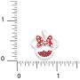 Disney Birthstone Women and Girls Jewelry Minnie Mouse Silver Plated Shaker Pendant Necklace, 18+2'' Extender