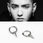 Mens Hoop Earrings With Cross Feather Cone Ball Chain Dangle Black Silver 316L Stainless Steel Punk Hip Hop Rock Gothic Style Kpop Earrings For Men Women Teen Boys Girls Mens Hoop Earrings With Cross Feather Cone Ball Chain Dangle Black Silver 316L Stainless Steel Punk Hip Hop Rock Gothic Style Kpop Earrings For Men Women Teen Boys Girls
