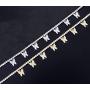 SUNXN Butterfly Necklace Tennis Chain Choker CZ Bling Silver Gold Pendant Necklace Gift for Women Girls Jewelry