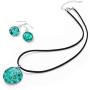 SUVANI Sterling Silver Hand Blown Glass Jewelry Clear Seashell Shaped Dangle Earrings, Color Variations