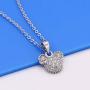 Dainty 100% 925 Silver Necklace for Women & Girl - Cute Mickey Pendant Necklace - Solid Silver Choker Chain 17inch - Fine Jewelry Gift