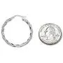 Sterling Silver Twist Round Hoop Earrings for Women Girls (3x15mm - 45mm Diameter) Sterling Silver Twist Round Hoop Earrings for Women Girls (3x15mm - 45mm Diameter)