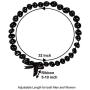Hawaiian Kukui Nut Leis Beads Necklaces with Hand Painted Flower Adjustable 32 inches Lei for Men and Women
