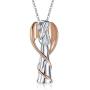 Angel Urn Necklaces for Ashes Rose Gold Cremation Jewelry for Ashes Keepsake In Memory of Grandma Women Men With Funnel