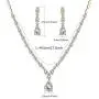 WeimanJewelry Round Cubic Zirconia CZ Teardrop Bridal Necklace and Dangling Earring Set for Women Wedding Party Prom WeimanJewelry Round Cubic Zirconia CZ Teardrop Bridal Necklace and Dangling Earring Set for Women Wedding Party Prom
