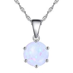 YAZILIND Wedding Party Jewelry Opal Pendant Necklace Gift for Women Girls