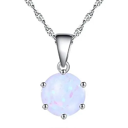 YAZILIND Wedding Party Jewelry Opal Pendant Necklace Gift for Women Girls YAZILIND Wedding Party Jewelry Opal Pendant Necklace Gift for Women Girls