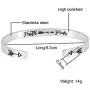 DODIY Mantra Bracelet Inspirational Bangle Gold/Silver Plated Bangle Jewelry for Teen/Girls/Women/Men Gift Keep Going Stainless Steel Engraved Personalized Engraved Gift