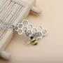 WUSUANED Cute Bee Necklace Bumblebee Pendant Necklace Honeycomb Jewelry with Honey Bee Charm Gift for Women Teen Bee Lover