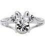 Disney Minnie Mouse Girls Jewelry, Silver Plated Crystal Head Ring, Size 4