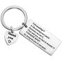 Friends Thank You Gift Friends Keychain I Feel So Lucky That My Friend is You Friendship Jewelry Going Away Gifts (Friends Keychain 02)