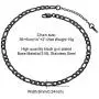 PROSTEEL 316L Stainless Steel Figaro Chain Necklace for Men/Women, Black/18K Real Gold Plated, 4mm to 13mm, 14inch to 30inch, Come Gift Box