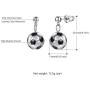 PROSTEEL Stainless Steel 3D Soccer Football/Basketball Charm Necklace/Earrings Unisex Jewelry Boys Mens Girls Womens Fan Gift