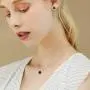 SIMPLOVE S925 Sterling Silver Star Stud Earrings Necklace For Women, 14K Platinum Plated Star Earrings for Women Hypoallergenic Earrings Minimalist for Sensitive Ears