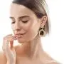 JustMoMoMin White Acrylic Bohemian Resin Geometric Dangle Earrings For Women Girls Jewelry