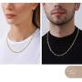 Jewelry Atelier Gold Chain Necklace Collection - 14K Solid Yellow Gold Filled Figaro Chain Necklaces for Women and Men with Different Sizes (2.8mm, 3.7mm, 4.7mm, 5.6mm)