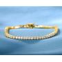 GEMSME 18K Yellow Gold Plated Tennis Necklace/Bracelet/Earrings/Band Ring Sets Pack of 4