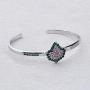 POTIY Sorority Gift Ivy Leaf Cuff Bracelet Sorority Graduation Gift Pink and Green Rhinestone Cuff Bangle