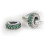 MiniJewelry Pave Inspiration Spacer Charms for Bracelets Women Birthday Birthstones Sterling Silver Charms, Cubic Zirconia