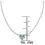 Ice Gems Sterling Silver Small Dainty Heart Genuine, Simulated Gemstone or Cubic Zirconia Choker Necklace