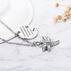 Dragonfly Urn Necklace for Ashes My Soul Knows You are at Peace Memory Tag Cremation Jewelry