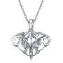 MONGAS Elephant Necklaces 925 Sterling Silver Origami Elephant Head Jewelry for Men Women MONGAS Elephant Necklaces 925 Sterling Silver Origami Elephant Head Jewelry for Men Women