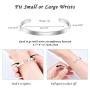 Ldurian Inspirational Bangle Bracelets Gifts for Women Men Mantra Cuff Bangle Daily Reminder Motivational Present