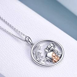 Turtle Deer Necklaces 925 Sterling Silver Elephant/Deer/Turtle/Fox/Hedgehog Mother Gifts for Women