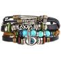Disunie Bohemia Style Bracelets Multi-Layer Charms Retro Blue Eyes Turquoise Bracelet for Women